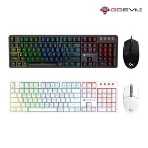 GDEVIL 지데빌 G917 SCUD 기계식키보드 + 로지텍 G102 유선마우스 세트 게이밍 추천
