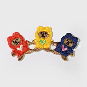 곰돌이와펜 하트 자수 가방패치 유니폼꾸미기 열접착 동대문 와펜