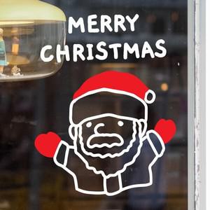 코이핀즈 빨간모자장갑 산타 merry christmas 겨울 인테리어스티커