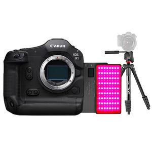 (컴온탑) 캐논 정품 EOS R1 BODY (재고보유) + LED-M1 (RGB라이트) + 포토리뷰 조비 삼각대