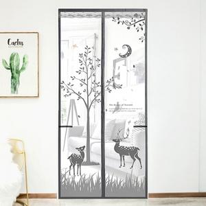 사슴 현관방충망 사각 망 아트도어 방문문 모기장(100x200cm) 모기장 문 현관 방충