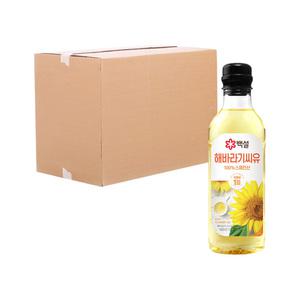 (박스) CJ 백설 해바라기씨유 500ml 12입
