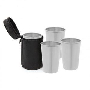 가죽파우치 캠핑컵 스텐 스텐컵 4p세트(170ml) (3hK9K)
