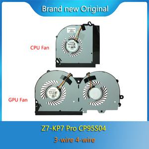 Hasee Z7-KP7 프로 CPU GPU 냉각 FAN 라디에이터 CP95S04 6-31-P95E2-101 180412 180614 3 와이어 4