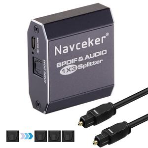 1x3 토스링크 Spdif 광 디지털 오디오 분배기 1 입력 3 출력 지원 케이블 LPCM 2.0 DTS AC3