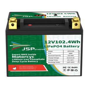JSP14BS 128V 1024Wh CCA 580A BMS 바이크 오토바이 시작 배터리 리튬 철 인산염 스쿠터 LiFePO4 YTX14BS