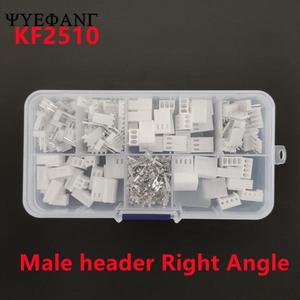 박스 내 직각 키트 KF2510 2p 2.54mm 피치 터미널 하우징 핀 헤더 커넥터 어댑터 50 세트