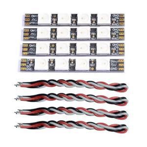 4PCS PandaRC LED 컨트롤러 FPV RGB Led 스트립 5V 프로그래밍 가능한 제어 모듈 RC Drone F3/F4 파용 4 개