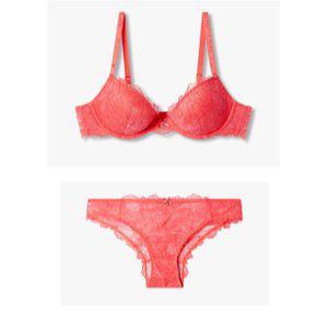 [EMPORIO ARMANI](대전신세계)여성 플라워 레이스 리무브 푸쉬업 브라 & 메쉬 브리프 세트 (0825185511/...