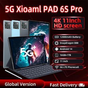 글로벌 버전 오리지널 패드 6S 태블릿 PC, 11 인치 + 듀얼 탭