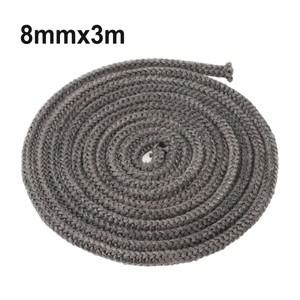 벽난로 씰링 로프 목재 연소 스토브 문짝 유리 코드 블랙 우드 버너 8mm 3 계량기
