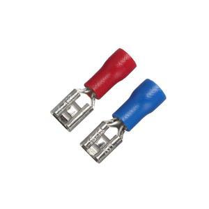 50Pcs 전기 2.8mm 4.8mm 6.3mm 여성 압착 단자 절연 씰 스페이드 와이어 커넥터 압착 단자 세트