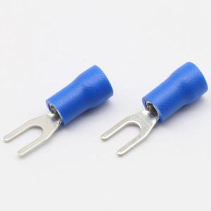 SV2-3 블루 냉간 압착 단자 케이블 와이어 커넥터 100PCS 절연 단자 22AWG-16AWG 케이블 용 커넥터 2.5-3 S