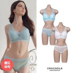[감탄브라] [크로커다일]레이스 에어홀 초경량 감탄브라 4종세트 CDW4N4344_T