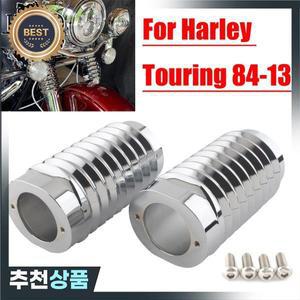 오토바이 프론트 포크 부트 슬라이더 충격 커버 할리 투어링 1984-2013 FLHR 로드 킹 용 CNC 알루미늄 1 쌍