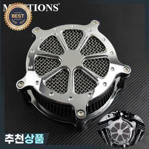 오토바이 크롬 에어 클리너 그레이 흡입 필터 키트 할리 스포스터 다이나 FXDLS 소프테일 팻 보이 투어링