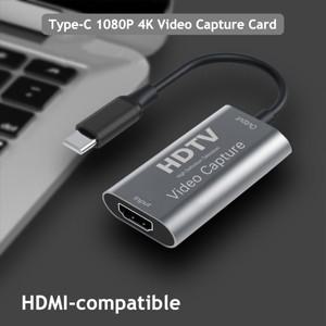 휴대용 HD 1080P 호환 유형 C 비디오 캡처 카드 USB 3.0 그래버 게임 카메라 녹화 라이브 스트리밍