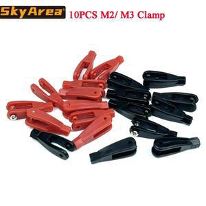 0pcs 서보 링키지로드 클레 비스 커플러 U 자형 나일론 클램프 2/28mm M2 M3 푸시 연결로드 RC 항공기 모델