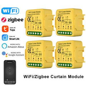 전동 커튼 Tuya 스마트 WiFi Zigbee 모듈 블라인드 스위치 연결된 롤러 셔터 전기 모터 Alexa Google 홈과 호환 가능