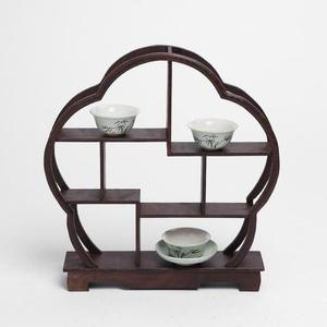 F04 매화러블 찻잔 다관 장식장 30x30cm 찻집인테리어