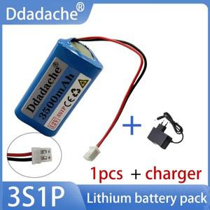 18650 배터리   새로운 12V 18650 배터리 팩 3500mah 3S1P 리튬 이온 충전지(BMS 셀 보호 + 충전기 포함)