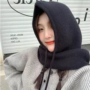 여성 겨울 후드 소프트넥워머 목도리후드 바라클라바-WD37F0F