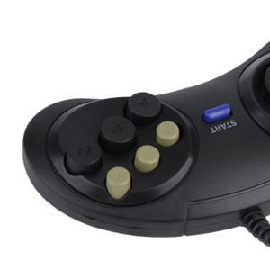 게이밍 핸들 게임 컨트롤러 클래식 유선 6 버튼 SEGA MD2 PC MAC 메가 드라이브 액세서리 범용 원격 제어