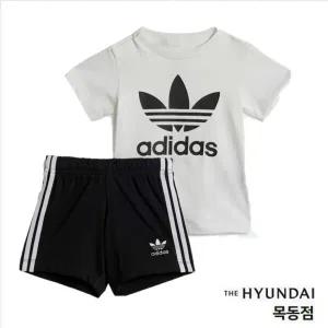 [아디다스키즈] JE0521 쇼츠 티 세트 (85-100) 여름 반팔 상하복 KIDS HMDK