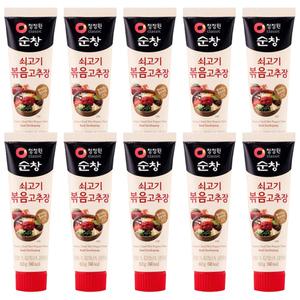 청정원 순창 쇠고기 볶음고추장 60g 여행용 튜브고추장 10개