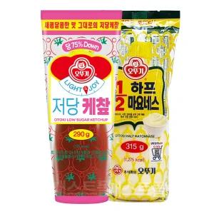 오뚜기 저당 케찹 290g + 1/2 하프마요네스 315g 세트