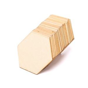 100/50/25pcs 너도밤 나무 육각형 조각 장식품 모양 꾸밈 DIY 공예