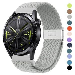갤럭시 시계 5/6/pro/4/4 클래식/3 46mm/42mm/40mm/44mm 팔찌 Active2 Gear S3 22mm 스트랩 용 20mm 스포츠 나일론 스트랩