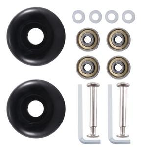 AUAU-50 X 22 Mm 수하워터 가방 교체 바퀴 2개 세트  PU 회전 캐스터 휠 탄소강 베어링 수리 키트