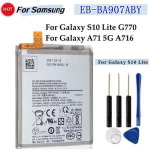 EB-BA907ABY 삼성 호환 S10 라이트, G770, A71, 5G, 휴대폰 배터리, 무료 도구, 4500mAh