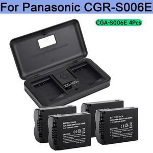 PALO 1200mAh CGA-S006 교체용 배터리 Panasonic Lumix DMC-FZ7 FZ8 FZ30FZ35 FZ50 GK 충전기 포함