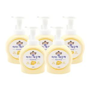아이깨끗해 핸드워시 순 파우더향 용기 490ml x 5개 /An