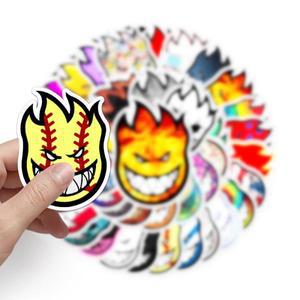 PVC스티커 호환 글자스티커 벽 창문 차량 데칼 15/50Pcs 재미 있은 Spitfire 아트 스케이트 보드 오토바이