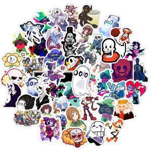 PVC스티커 호환 글자스티커 벽 창문 차량 데칼 10/50PCS UnDertale 게임 스티커 DIY 스노우 보드 노트북 수