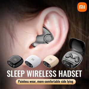 Xiaomi 수면 보이지 않는 이어 버드 작은 헤드폰 소음 차단 무선 헤드셋 스포츠 스테레오 블루투스 5.3 이어폰 (마이크 포함)