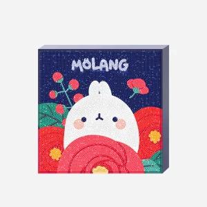 DIY 보석십자수 몰랑이 몰랑열매 25x25cm 캐릭터 캔퍼스 액자형 비즈
