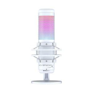 HyperX QuadCast S - PC, PS5, Mac용 RGB USB 콘덴서 마이크, 4극 패턴, 팝 필터, 게인 컨트롤, 게임, 스트리밍, 팟캐스트, 트위치, 유튜브, 디스코드 화이트
