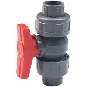 1PC PVC 더블 GRA 파이프 밸브 DN20 90 25 32 110 주문 라이브 수도관 스위치 50 피팅 75 40 63