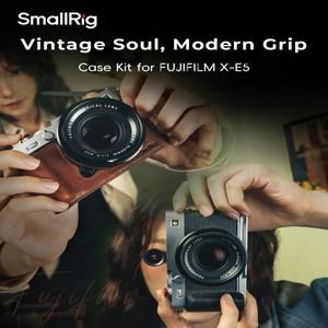 SmallRig X-E5 하프 케이스 가죽 어깨 끈 FUJIFILM 카메라 키트 브라운/블랙 색상 5449