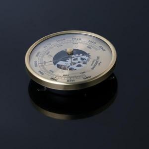 전통적인 황금 기압계 홈 라운드 관점 다이얼 기상 관측소 108mm 벽걸이 고정밀 ping