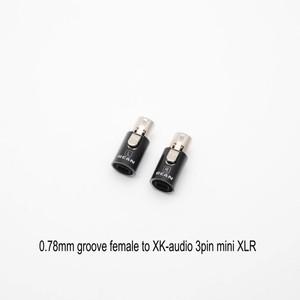 1쌍 슈퍼 숏 MMCX/0.78MM/3.5MM/A2DC/HD800 Female to XK-Audi 호환o 3Pin 미니 소형 호환 XLR 헤드폰 어댑