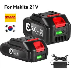 마끼다배터리 Makita 21V 배터리 팩 5S2P 리튬 이온 3000mah 6000mah 9000mah 전기 드릴/드라이버 도구용
