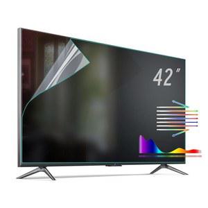 표준 42인치 TV 스크린 블루 라이트 필터용 BU 프로텍터 글레어 필름, TV용 42개 리듀서, 실내 실외