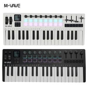 M-VAVE SMK-37 PRO 키보드 37키 MIDI 컨트롤러(신디엔진 내장) 16 RGB 패드, 무선, 8노브+4페이더 | 라이브