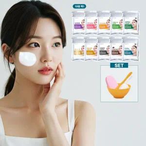 [린제이] 프리미엄 모델링팩 1kg+팩도구세트+클렌징해면 스펀지 홈에스테틱 5종세트 (10종 택1)