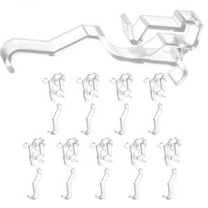 10 Pcs 블랙 아웃 커튼 막대 화이트 클리어 밸런스 클립 창 블라인드 스크린 플런저 래치 (캡
